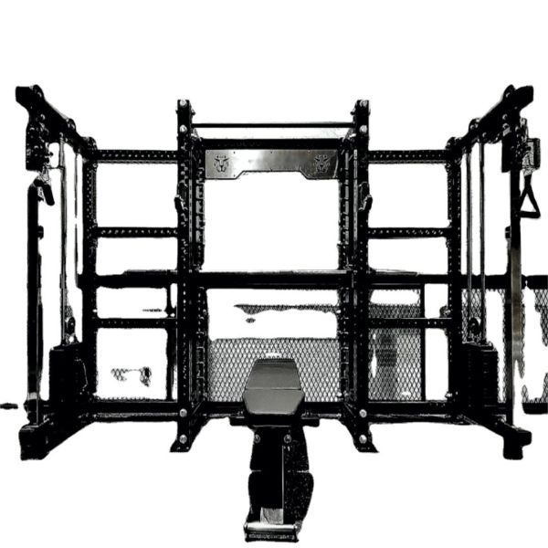 Multi-Function Smith and Squat Rack for Gym Exercise with Adjustable Weight Selection