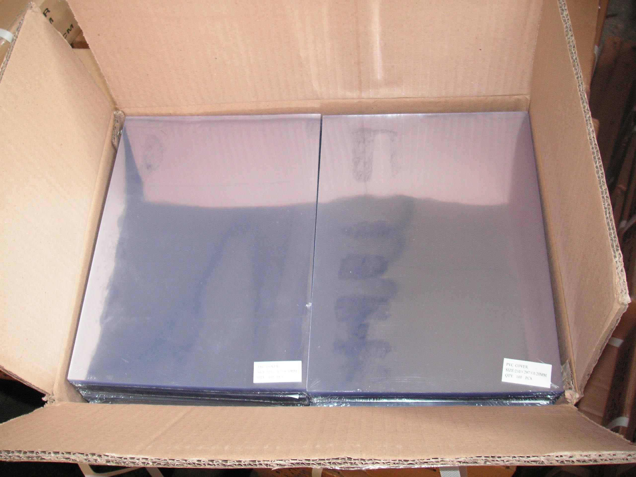 Влагостойкая ясная крышка вязки PVC 21x29.7cm