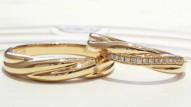 A Braided Texture OEM Men17.5 Rose Gold Promise Ring