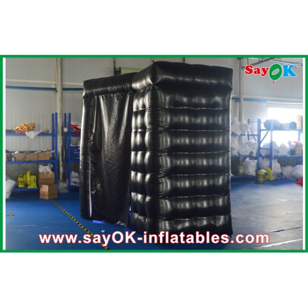 Inflatable Party Decorations PVC Coating Black Inflatable Photo Booth Rental Waterproof Strong Picture Box