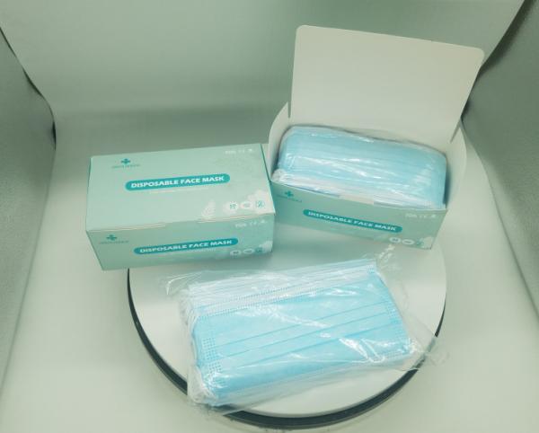 3ply Disposable Wearing Medical Mask Ce Premium 50pcs Per Box Packaging