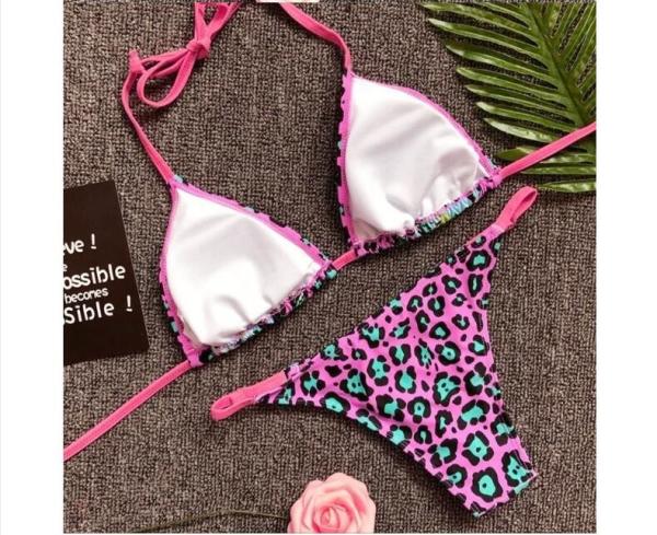 Swimwear button 2018 Sexy Bikinis women swimsuit brazilian woman Bandeau Push up Vintage Bikini Set Biquini beachwear