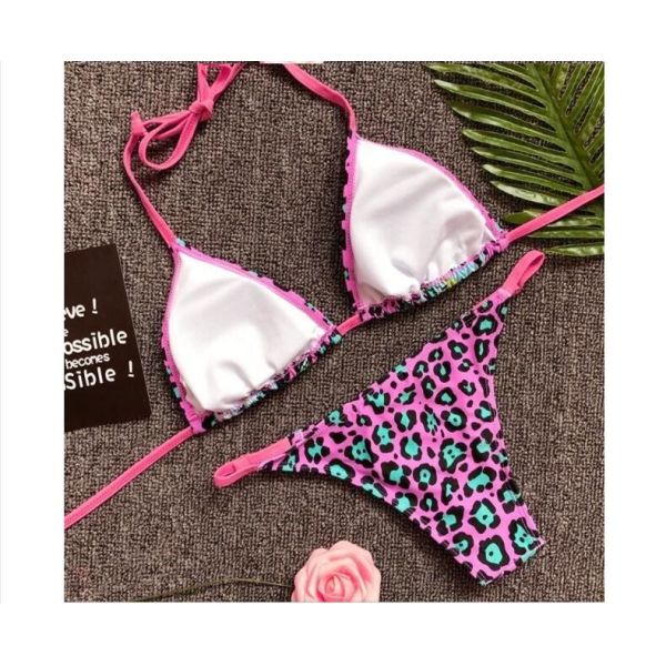Sexy Leopard 2018 Micro Bikini Set Push Up Thong Biquini High Cut Women