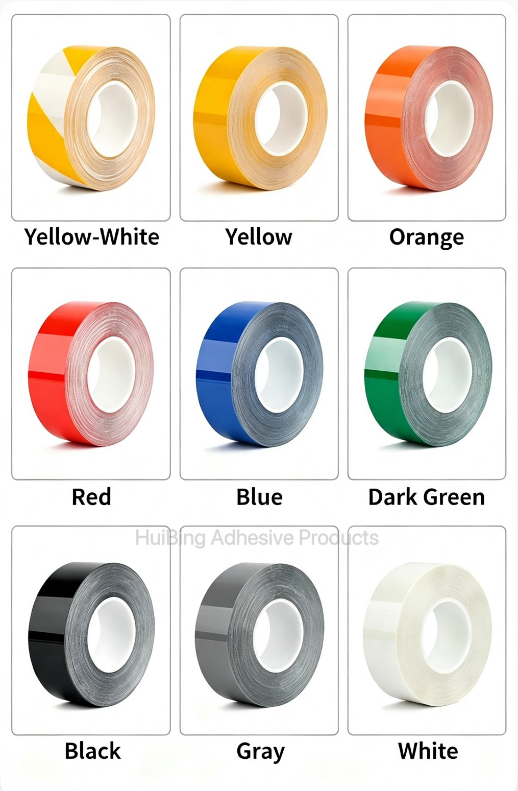 Industrial Grade PVC Marking Tape with Customizable Printing and Pressure Sensitive Adhesive