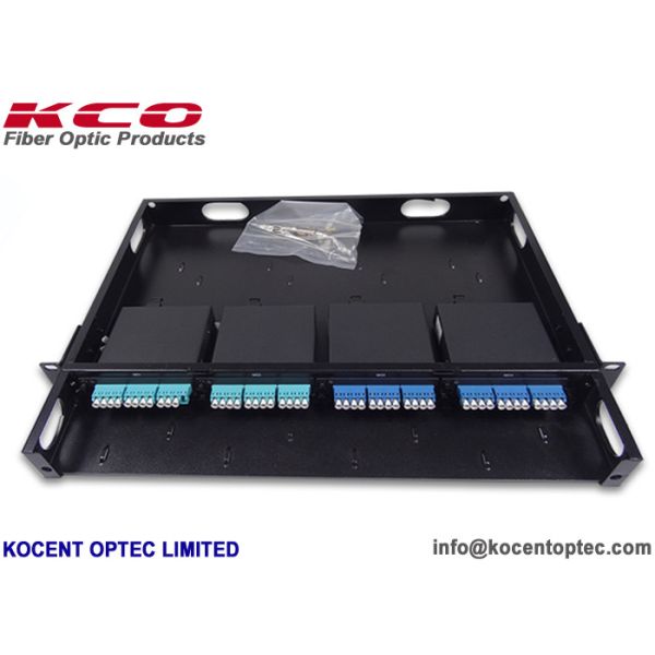 SM MM OM3 OM4 OM5 High Destiny 96 cores 1U MPO Optical Patch Panel MTP Rack-mount Terminal Box