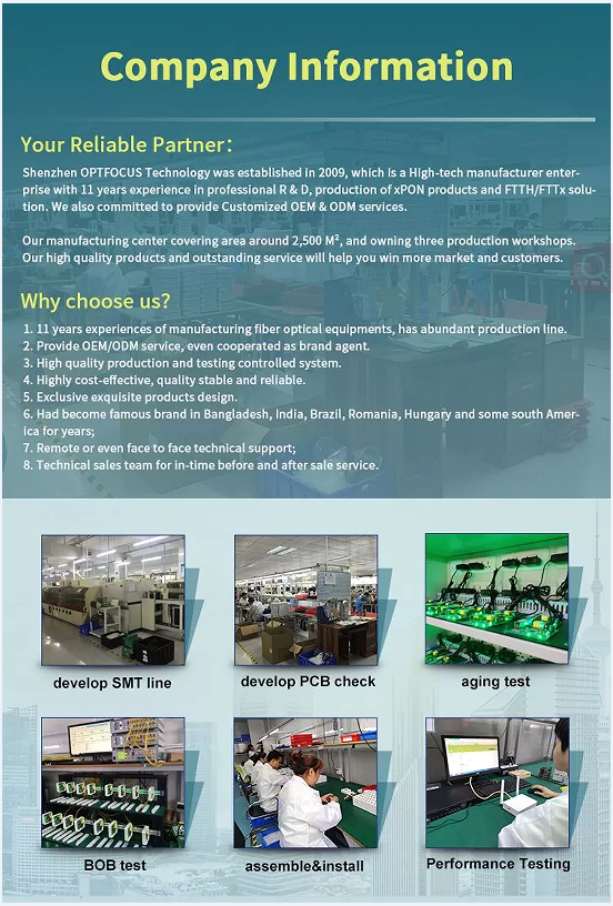 OPTFOCUS MANUFACTORY 1.25G  SFP Optical Transceiver  OFSB-5312-40LD BI-BD SM SC 40KM 1550/1310NM SFP Optical Transceiver