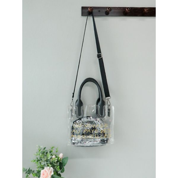 Сумка Секин для сумки Тоте ПВК женщин ходя по магазинам прозрачной