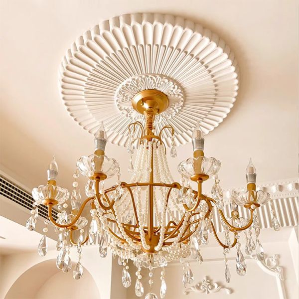 M-7100 Good Quality Quick Installation Indoor Decoration Pu Golden Silver Antique Decorative Medallions