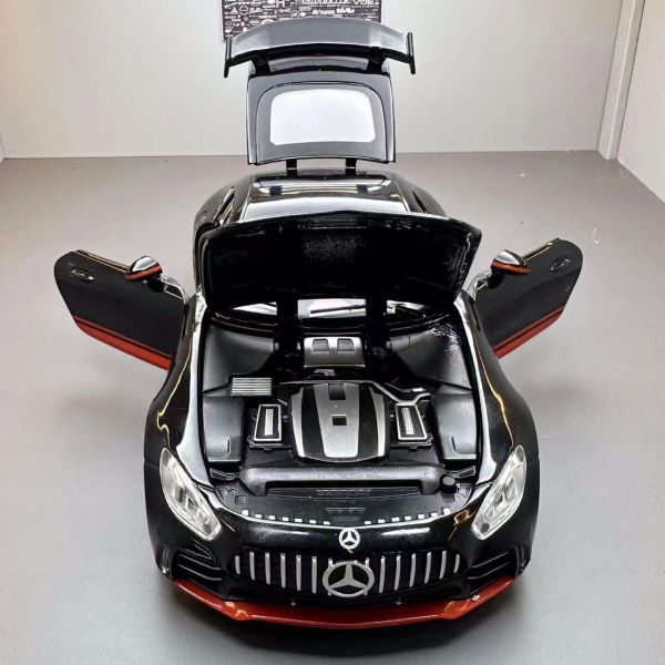 Alloy Amg Car Model 1 24 Daben Gtr With Spray Recoil Acousto-Optic Simulation Sports Car