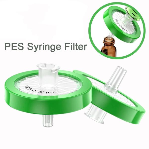 Filtres à seringue jetable PES certifiés HPLC de 13 mm / 25 mm / 33 mm de diamètre