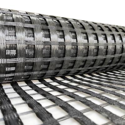 Aperture Size 50.8mm Woven Coated SBR/PVC Knitted BX PET Polyester Geogrid Soil Stabilty Foundation Reinforce