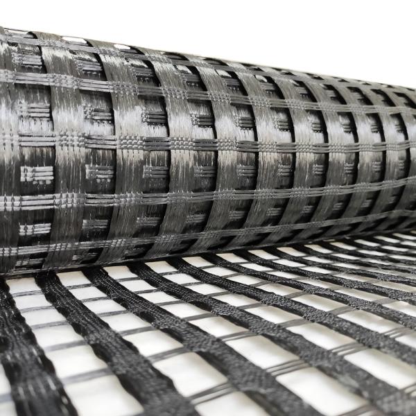 Aperture Size 50.8mm Woven Coated SBR/PVC Knitted BX PET Polyester Geogrid Soil Stabilty Foundation Reinforce