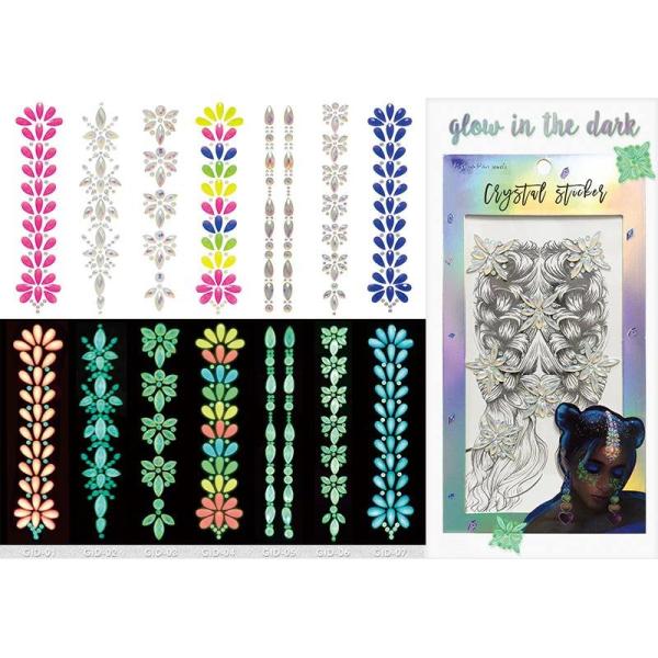 OEM ODM Party Festival Crystal Face Sticker Safe Temporary Body Jewel Sticker