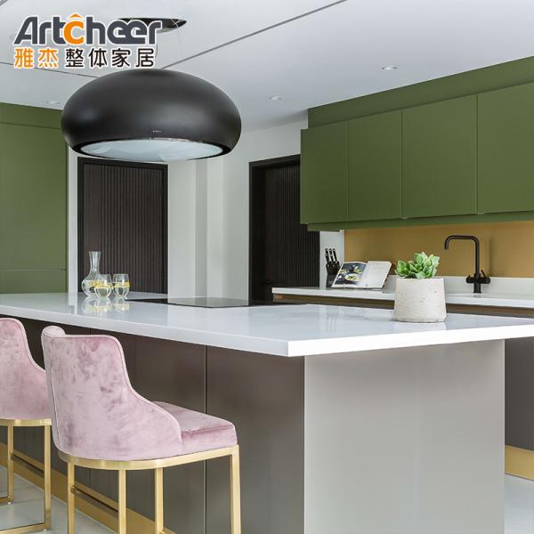 Upgrade Your Kitchen Storage with Modern Gold Cabinet Handles and Door Flip Shelf