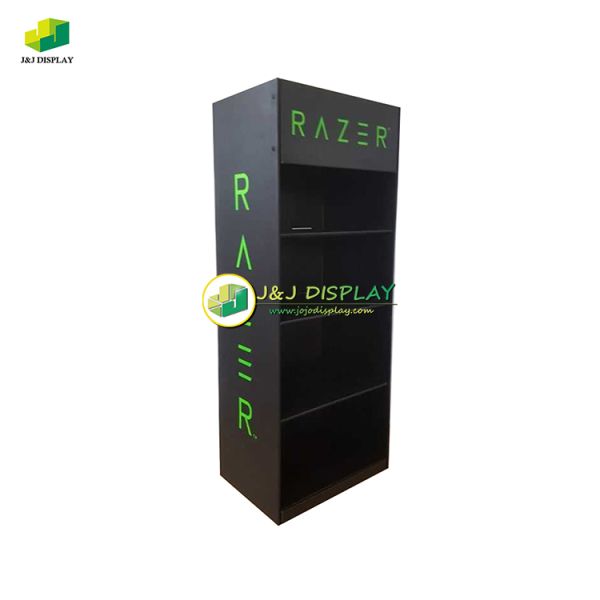Promotion Retail Cardboard Display Units Games Toys Shelf Rack Floor Standing