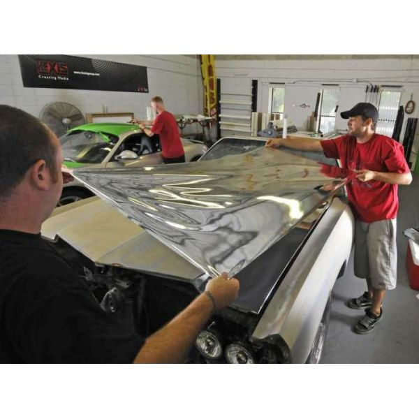 chrome silver car wrap vinyl