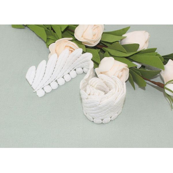 Вышитые отделки шнурка Венеции гипюра, органическая утеска шнурка хлопка для Чемисес