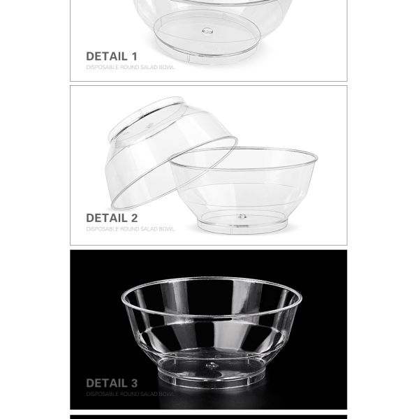 Party supplies BPA FREE 120ml disposable plastic crystal decorative fruit bowl
