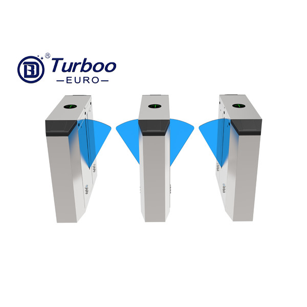 Durable Retractable Flap Barrier Turnstile Biometric Access Control System