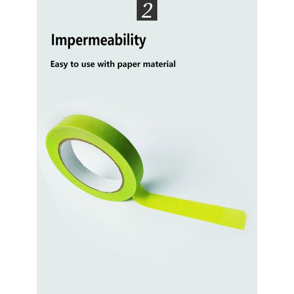 Performance Green Masking Tape for Automotive Repair and Painting Applications High Quality Adhesive Tape