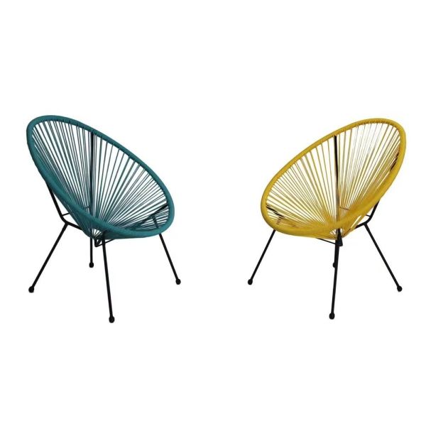 Outdoor Furniture Garden Metal Chairs with Cushion and UV Resistant Performance