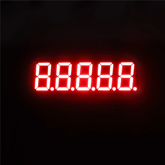 Durable LED 5 Digit 7 Segment Display Featuring 0.56 Inch 14.2mm Digit Height Perfect for Electronic Instrumentation