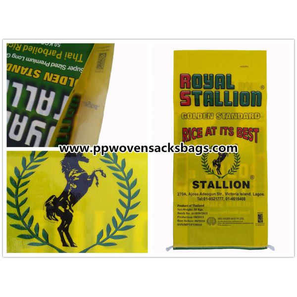 50kg прокатало мешки риса PP мешков/качества еды полипропилена упаковывая