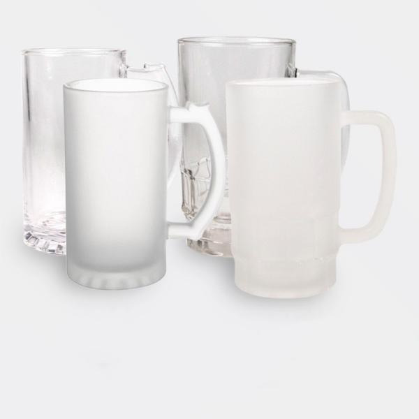 Round Blank Transparent Sublimation Glass Beer Mug 16oz And 22oz