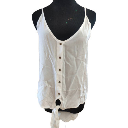 100% Вискоза Белые Спагетти Бретельки Верх Летний Женский Майка