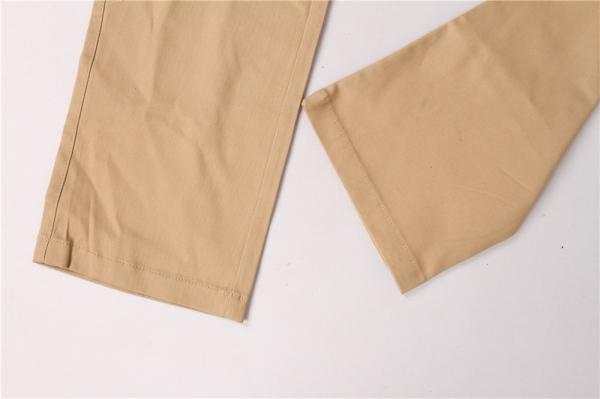 Soft Touch Beige Men's Chino Casual Pants 97% Cotton 3% Spandex
