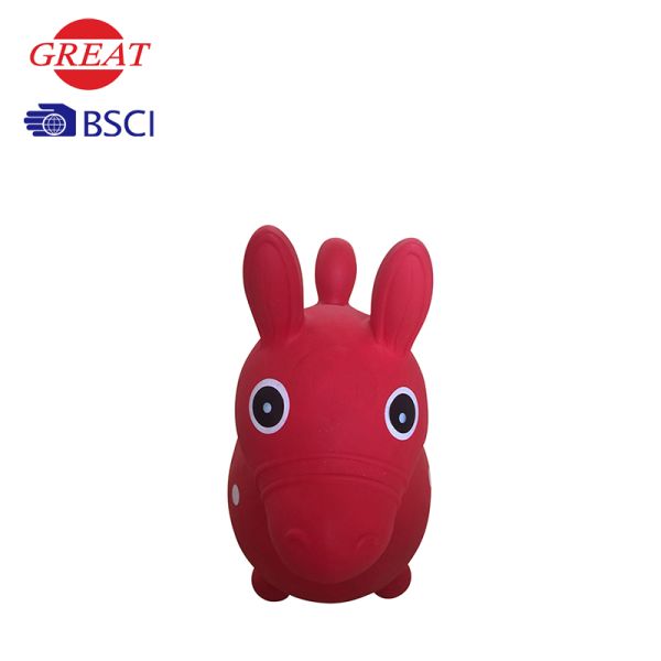 EU Standard Red Horse Hopper , Inflatable Horse Hopper Wear Resistant