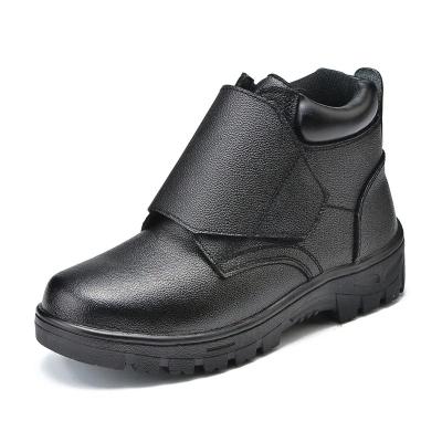 Chaussures de sécurité de soudage durables en kévlar brun chaussures de sécurité à semelle moyenne pour soudeur