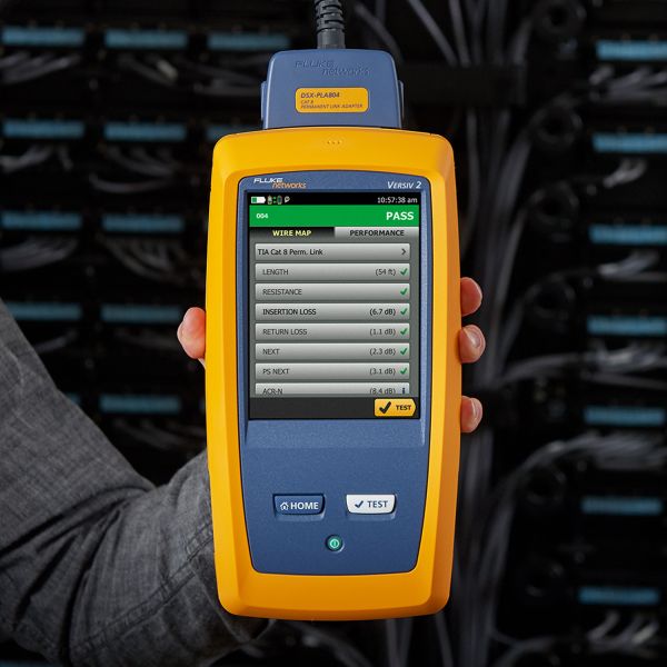 Fluke DSX2-5000 CH Cable Certification Analyzer with 8-class/2GHz Cabling Support for 40GBASE Gigabit Ethernet and Ultra Fast 6A Testing