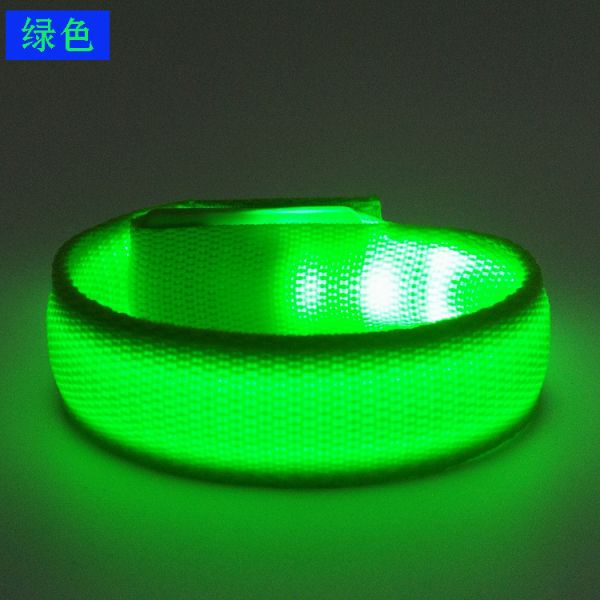 Custom Offset Printing Nylon Flashing LED Bracelets Glow in Dark for Events Concerts