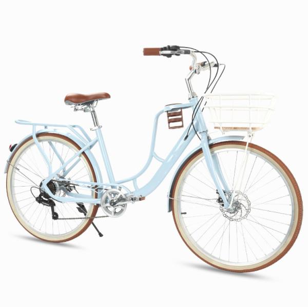 SHIMANO Vélo urbain extérieur à six vitesses 24 pouces conçu pour les aventures urbaines