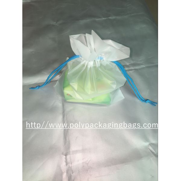Custom Printed Foldable Drawstring Plastic Bags For Candy Gift
