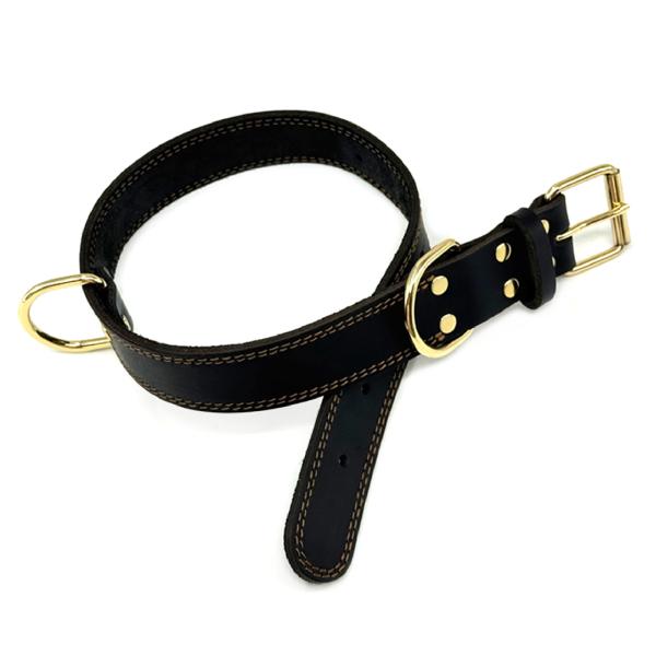 Collar de perro de cuero genuino duradero cómodo ajustable estilo clásico
