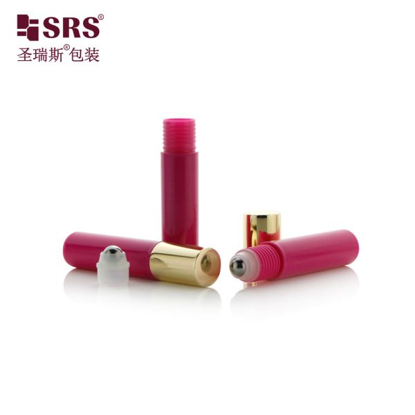 10ml Frosted Black Roller Bottle for Perfume Empty Eye Serum Roll on Bottle with Metal Roller Ball Factory Sale