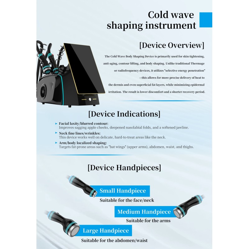 Portable Onda Pro 2.45GHz Onda Coolwave and RF Microwave Fat Freeze Wave Body Contouring Cool Wave Machine