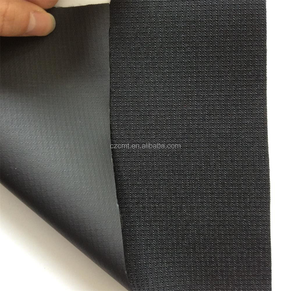 Plain Style 58/60 DTY 100% Polyester Oxford Fabric Black Ripstop 600D PVC Coated