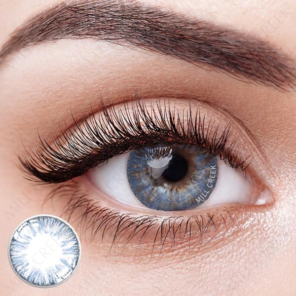 Custom Cosmetic Prescription Husky Blue Eye Contact Lenses