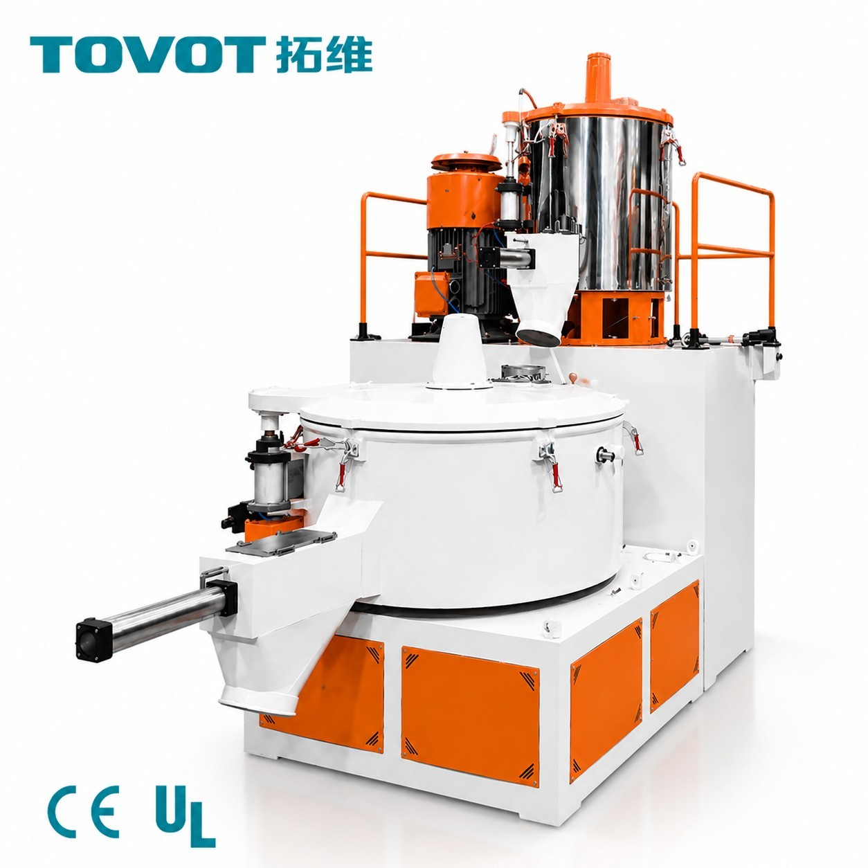200-300Kg/H Vertical PVC Mixer 30KW 475rpm 950rpm Mixing Speed For Plastic Powder