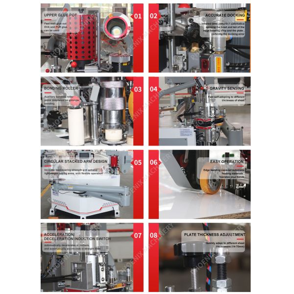 Panel Feed Speed m/min 3m/min KN-700-3 Folding Arm Curve Seal Manual Edge Bander