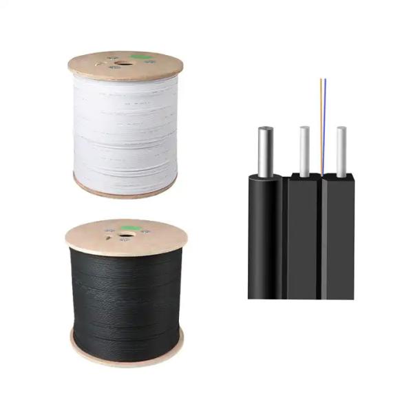 Blue / Orange FTTH Fiber Optic Drop Cable 100m Length Reliable Connection