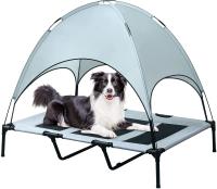 Berço elevado do cão da tela durável interna e exterior de Oxford da praia com dossel