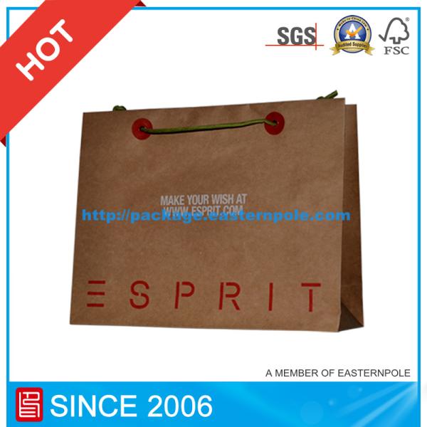 Custom Brown Kraft Paper Shopping Gift Bag