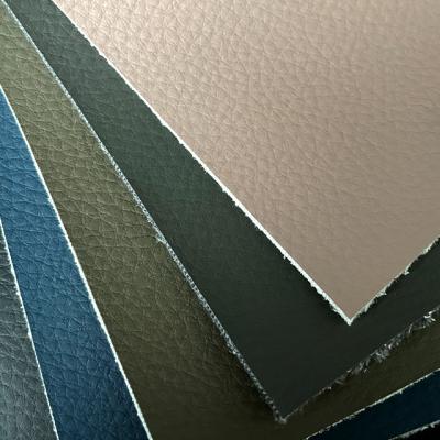 Eco Friendly PVC Artificial Leather Litchi Patterned For Commercial Interiors