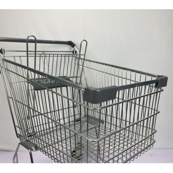 125L Conventional Metal Shopping Trolley Grocery Cart Australian Style PU Wheels CE Certificate