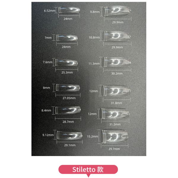 Дама Французск Акрилов Искусственн Наклонять 11 размера половинного ABS подсказок ногтей крышки 500PCS ложного естественная