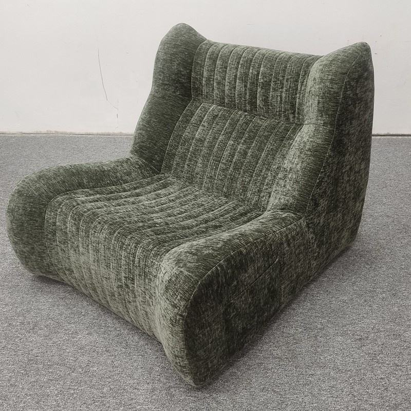 Custom Square Upholstered Leisure Lounge Single Recliner Sofa High Density Sponge Compressed Sofa for Home Apartment